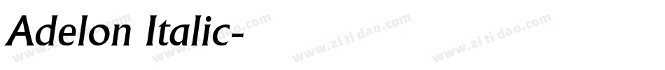 Adelon Italic字体转换